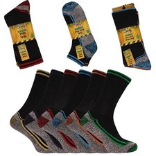 Mens 6 Pack  Soft Comfy Bamboo Black  Work Socks ,Non Elastic ,Trainer