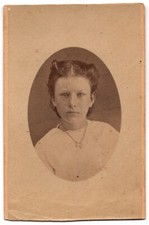 Antique CDV Circa 1870s Parcell Cute Young Girl in Dress Kirksville MO