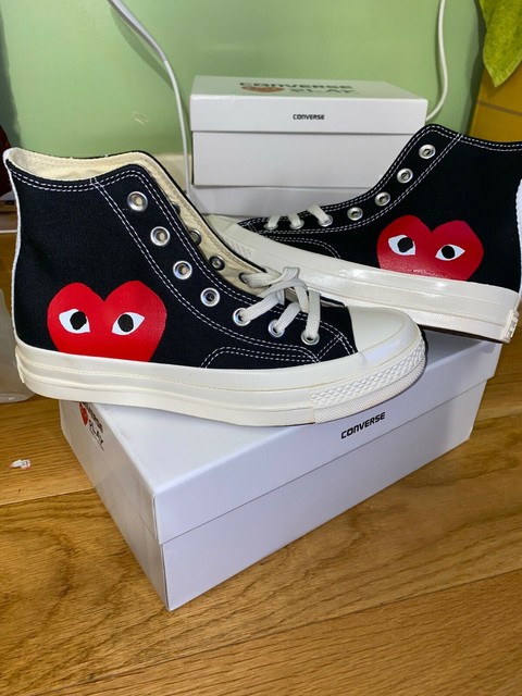 commes des garcon converse black high top