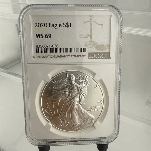 2020 AMERICAN SILVER EAGLE NGC MS 69 312