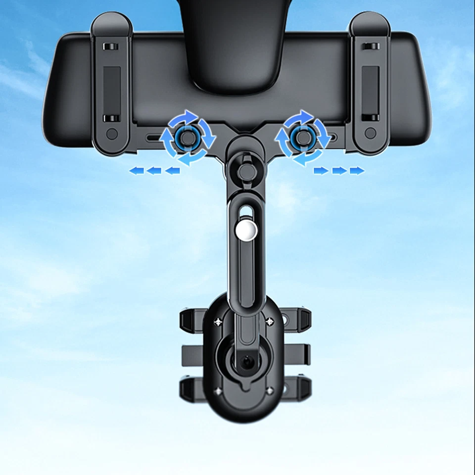 360°通用汽车后视镜旋转可调节手机支架支架 — 第 4/4 张图片