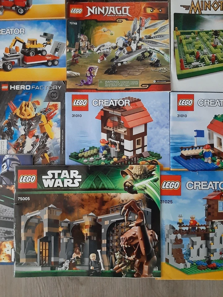 Lego Instruction Manual Lot (27) Mixed STAR WARS Ninjago Creator Hero Factory - Image 3 of 4