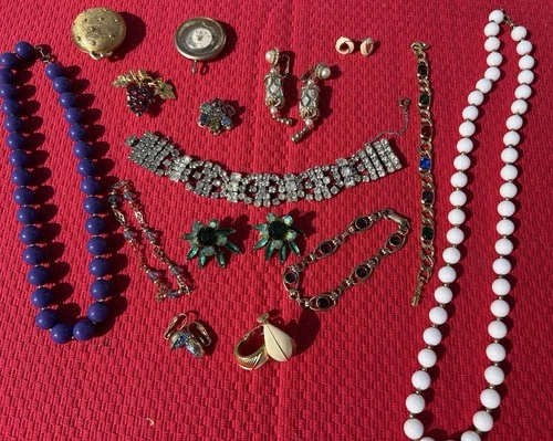 Vintage Designer & Signed Costume Jewelry Lot -Kramer Emmons Trifari Gold Filled