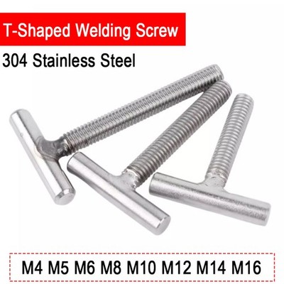 304 Stainless Steel T-Shaped Welding Screw Cylindrical Welding Bolt M4 M5 M6-M16