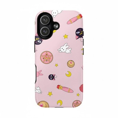 Sailor Moon Magic Pattern Case For iPhone 17 16 15 14 13 12 Pro Max Plus