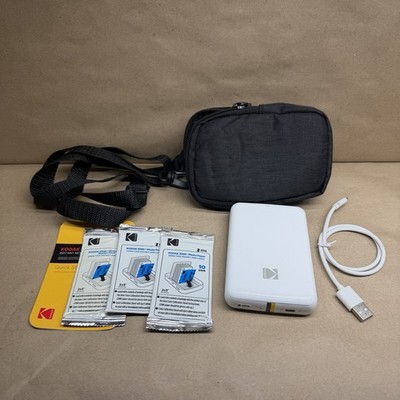 Kodak Step Instant Mobile Photo Printer Model RODMP20 White w/ USB Cable 