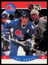 1990-91 Pro Set Joe Sakic 257 Quebec Nordiques