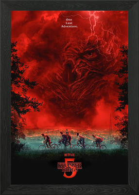 Stranger Things 5: The last adventu Framed Wall Art Poster Canvas Print Picture