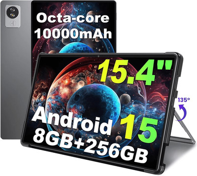 Golzer Z3 Android 15 Tablet, 15.4 in Full HD IPS Display, 8GB RAM, 256GB
