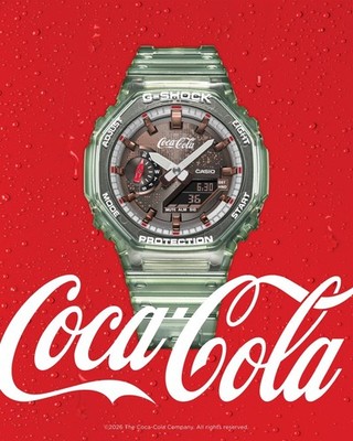'G-SHOCK × Coca-Cola GA-2100CC-3AJR PSL G-SHOCK x Coca-Cola GA-2100CC-3AJR collaboration model