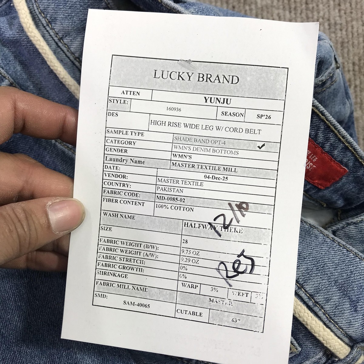 Lucky Brand High Rise Wide Leg Jeans Womens 4/27 R Blue Light Wash