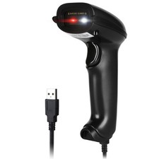 USB Wired 1D 2D Barcode Scanner, Automatic Square QR Code Scanner for Compute...