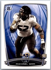 2014 Bowman 24 Michael Sam Rookies   RC St. Louis Rams Football Card
