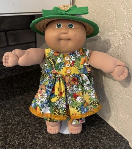 Suzy Zoo Cabbage Patch Kid Preemie. Handmade Dress. Sunhat SS Factory