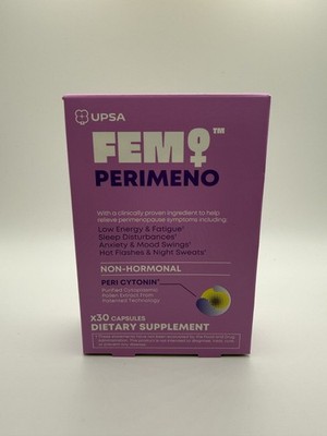 UPSA FEM Perimeno Non-Hormonal Perimenopause Dietary Supplement 30 Capsules - Ne