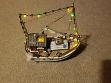 2004 Lemax Village Collection 44174 Annibelle Trawler Christmas House Boat Works