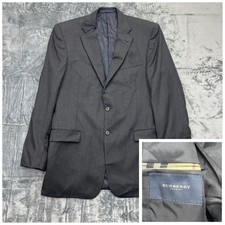 VTG Burberry London Bond Street NWT Men's Charcoal 42L 100 Wool Blazer Jacket