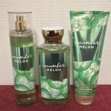 New Bath  Body Works Cucumber Melon Set - Body Wash, Cream, Mist, 3 piece set