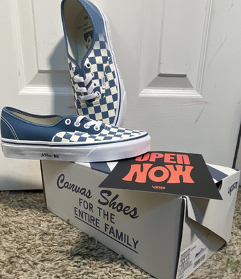 Vans Authentic 60th Anniversary Checkerboard Navy Canvas Men's 5.5/Women s 7