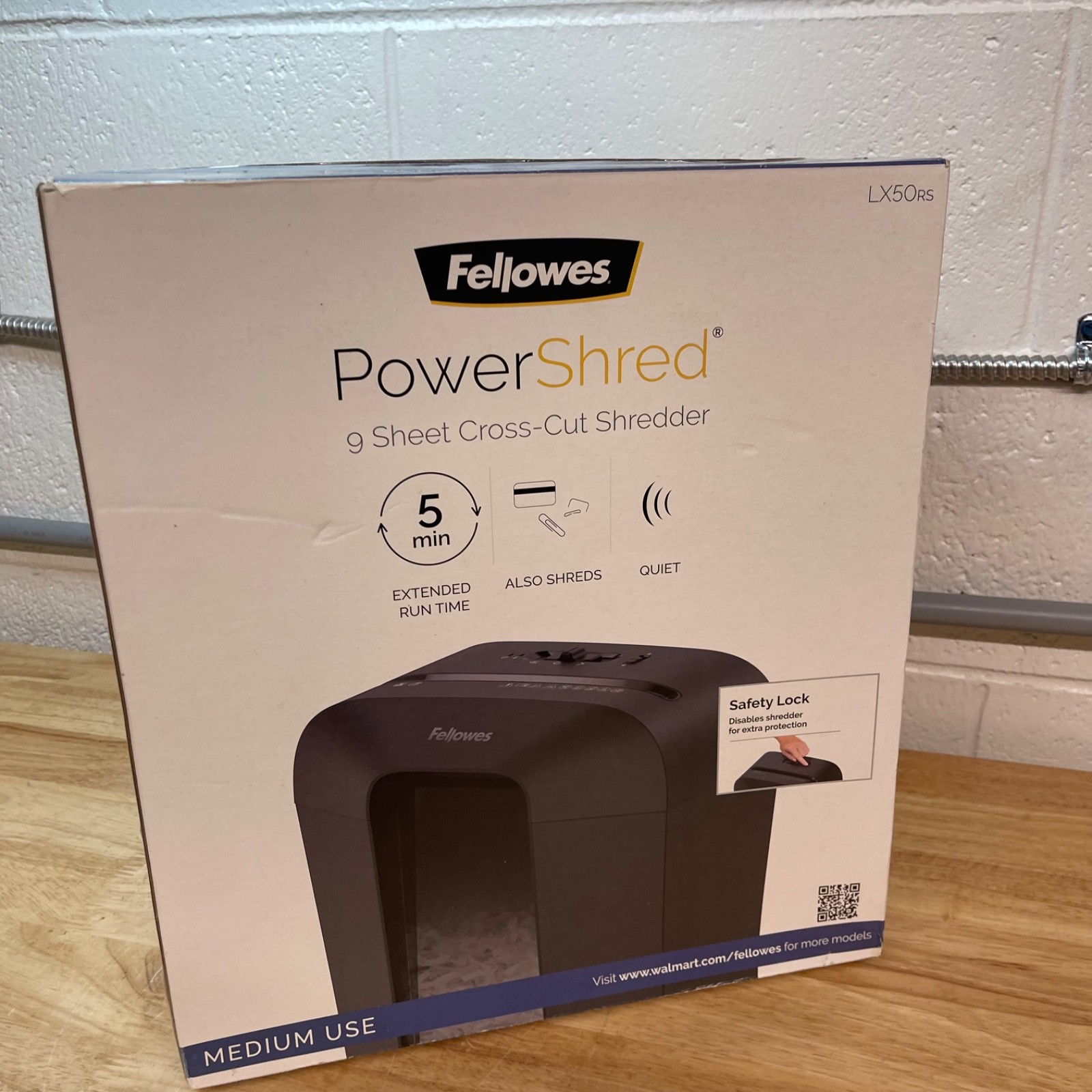 Fellowes Powershred LX50rs 9 Sheet Cross-Cut Shredder
