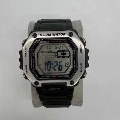 Casio Illuminator MWD-110H Digital Watch Black Resin 10 Year Battery WR 100M