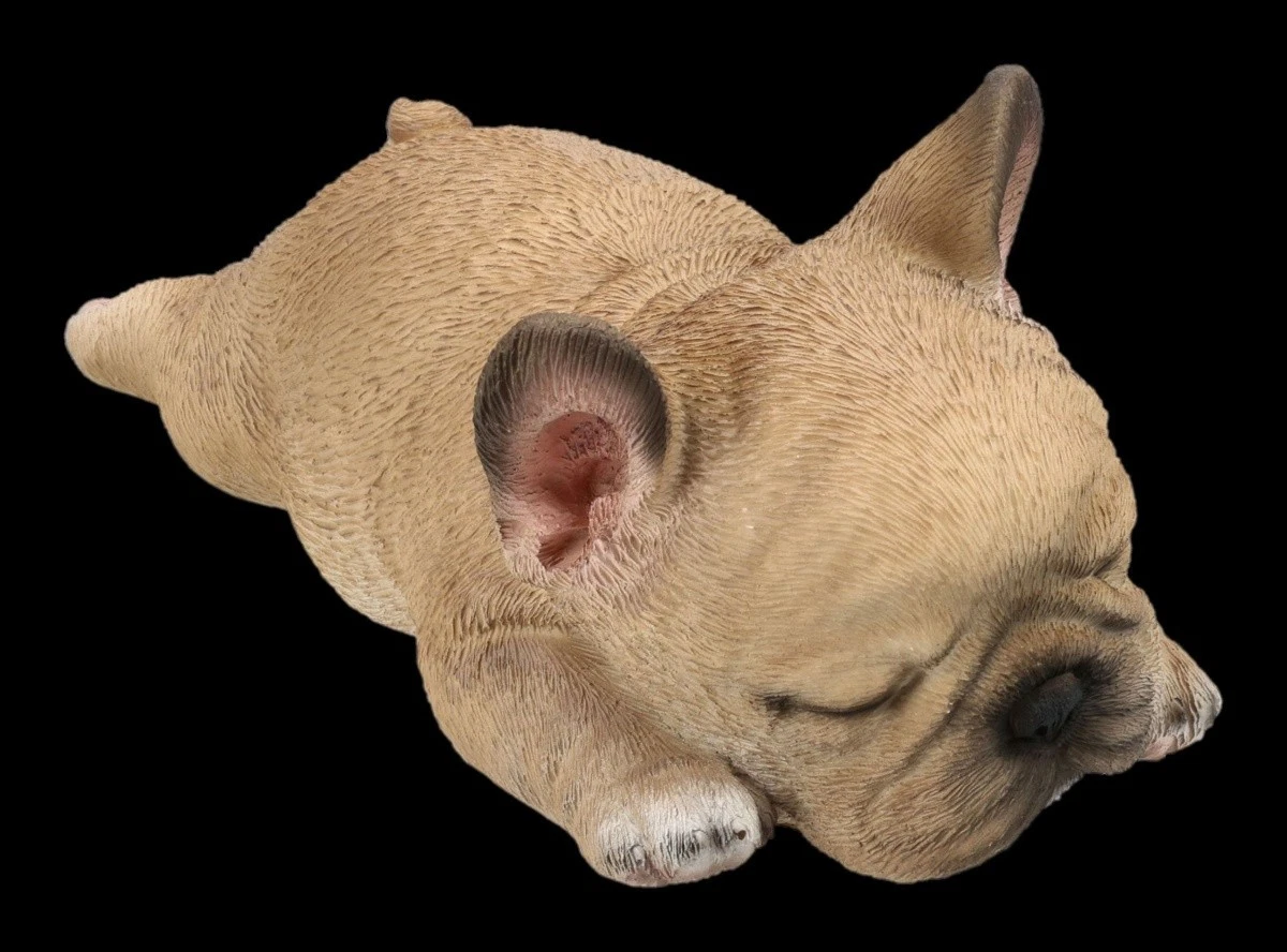 Hundefigur Welpe Schlafende Französische Bulldogge - Züchter Geschenk-H 8 cm