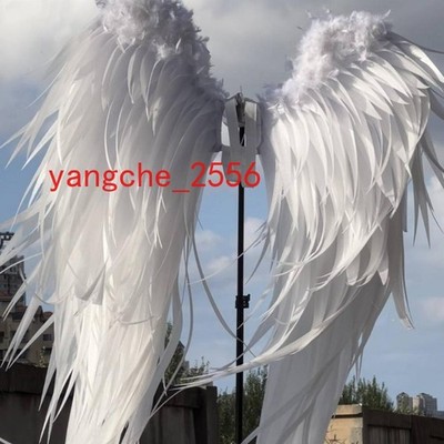 Exhibition Cosplay Angel Wings Halloween Prop White Feathered Angel Limb Cool