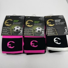 Puma ProCat Youth Soccer Socks Size S 6 Pairs Pink Black 11-13