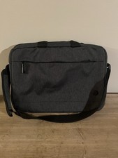 HP - Laptop Bag Briefcase Messenger Shoulder Bag - Padded Gray Black