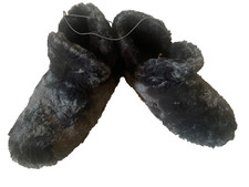 Matalan size 7 black fluffy bootie Boot style slippers BNWT