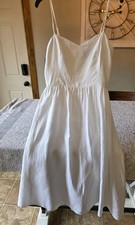 Reformation Ladies Off White Linen Spaghetti Strap Dress. Size 2 NWOT.