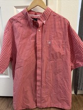 Ariat Pro Series Men's Plaid Button-Up Short Sleeve Shirt Size XXL Western