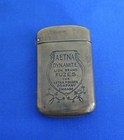 Match safe Aetna Dynamite Lion Brand Fuzes by Wm Schimper Pat 1897 RARE