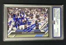 Andrew Friedman Brandon Gomes Signed 2024 Topps Now World Series Dodgers PSA COA