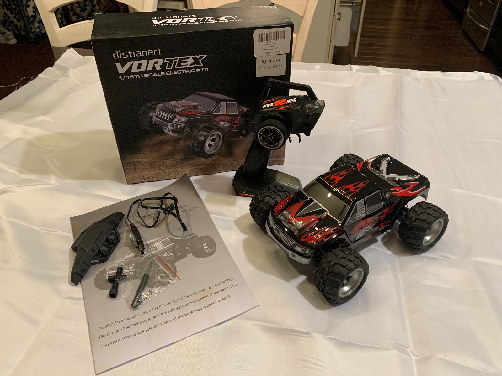 Distianert Vortex 1/18th Scale Electric RTR RC 4WD Red and W
