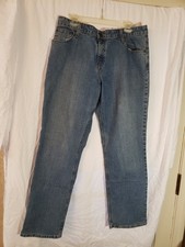 Women's Levi's Strauss Signature Stretch Mid Rise Straight Jeans Size 16L H269 