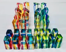 Charles Hollis Jones? Chess Set  Mid-Century Modern Acrylic Lucite MCM Vintage