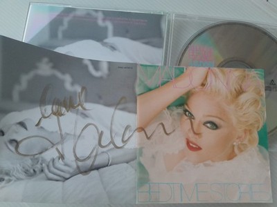 Madonna Autogramm CD BEDTIME STORIES signed Live Ticket CONFESSIONS TOUR Konzert