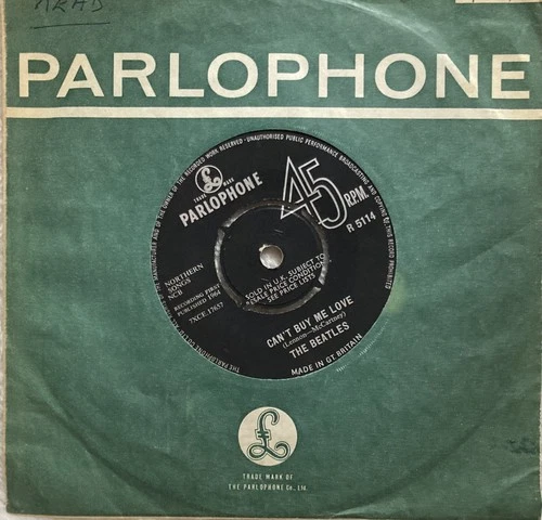 The Beatles-Can't Buy Me Love Vinyl 7" Single 1964 Parlophone R 5114. 1st press