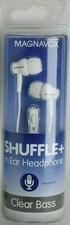 MAGNAVOX White Clear Bass Earbuds Headphones Microphone MHP4851WH 1826-323