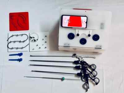 Laparoscopic Simulator Training Box Endo Trainer Foldable Instruments Set Kit
