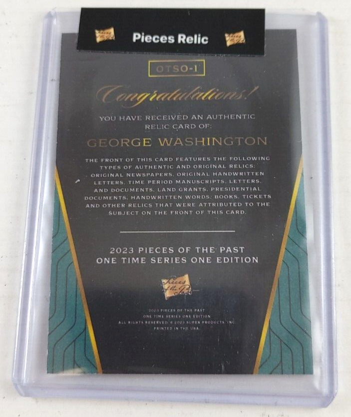 2023 Pieces of the Past George Washington Relic Card | eBay