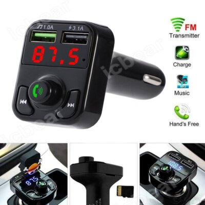 Bluetooth FM Transmitter KFZ Auto Radio MP3 Player Dual USB Ladegerät Adapter