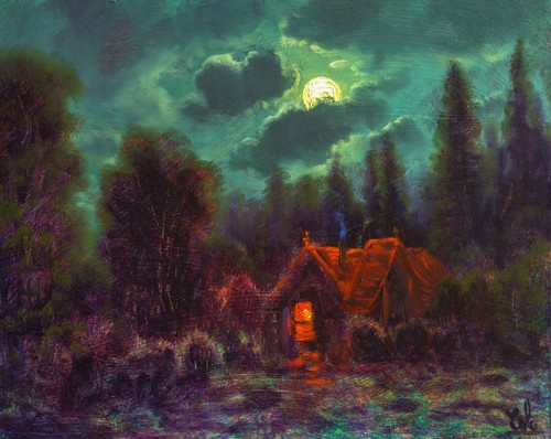 Pintura al óleo original impresionismo MAX COLE antigua vintage como paisaje 7358 - Imagen 5 de 8