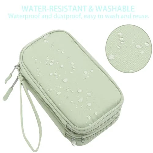 Bolsa de viaje organizadora de cable, estuche de viaje organizador electrónico, mediana verde menta Foto 4 de 4