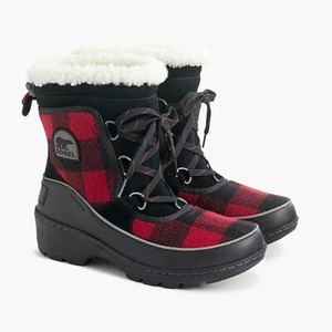 buffalo plaid booties