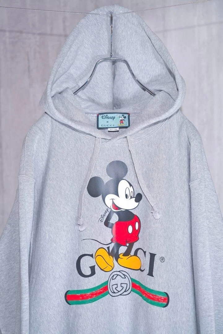 DISNEY GUCCI Autentico Pullover Felpa con Cappuccio Uomo Taglia XS Made in Italy da JP