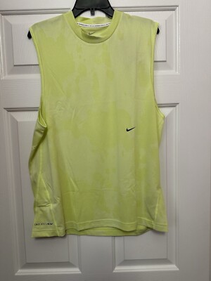 Size M Nike Mens Dri Fit ADV AP Versatile Singlet Running Volt Green DX0928-113