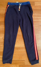 Boys Mini Boden Cozy Fleece Lined Joggers Pants Navy Blue 14 14Y Sweatpants