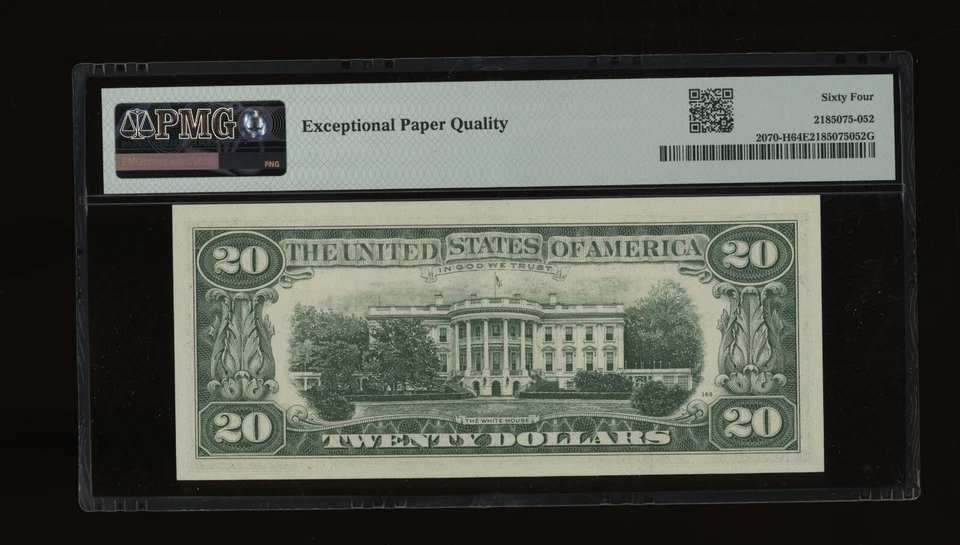 DBR 1969-C $20 FRN St. Louis Fr. 2070-H PMG 64 EPQ Serial H61058583A - Image 2 of 2